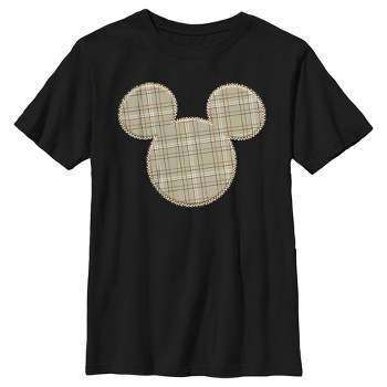 Boy's Disney Mickey Mouse Plaid Silhouette T-Shirt