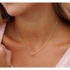 Dainty Choker with Small Round Faux Diamond Pendant, 18 Minimalist Necklace for Women - 4 of 4