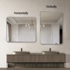 SEVOBAL Bathroom Vanity Mirrors Rectangular Wall Mirror with Shatterproof Glass Safe Secure Hanging Practical, Silver, 36"*30"*1.1" - 3 of 4