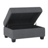 Kumasinova 33" Tufted Storage Ottoman Bench,Multi-Functional Ottoman Foot Rest with Microfiber Fabric,Foot Stool&Ottomans for Living Room,Bedroom - 2 of 4