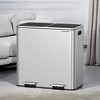 Trash Can, 21.2 Gallon (80 L) Garbage Can for Kitchen, with 15 Trash Bags, 2 Compartments, Airtight, Silver - 3 of 3