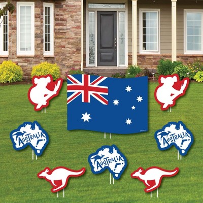 Big Dot of Happiness Australia Day - Yard Sign and Outdoor Lawn Decorations - G'Day Mate Aussie Party Yard Signs - Set of 8