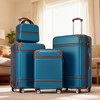 Polibi Vintage 4-Piece Expandable Hardshell Luggage Set with Cosmetic Case - 3 of 4