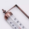 Taylor 7.5" Long Glass Tube Thermometer, Weatherproof Glass with Copper Frame, Easy to Read Increments, Vintage Style - Mounting Bracket Included - 2 of 4