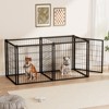 VisioGear 63" Dog Crate, Dog Kennel for Small Medium Dogs, Puppy Dog Playpen with Top, Pet Cage, Indoor, Black, 63"*29.9"*31.9" - 4 of 4