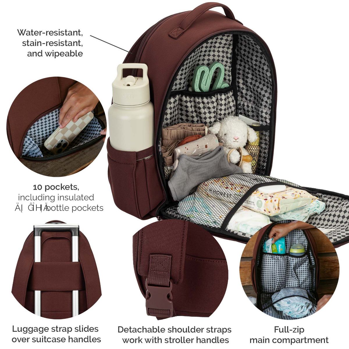 Parker Baby Co. Drift Neoprene Lite Diaper Backpack - thumbnail 6