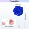 Unique Bargains Wedding Camellia Flower Groom Boutonnieres Lapel Pins for Men 1 Pc - 3 of 4