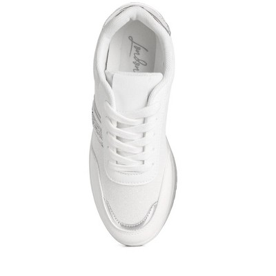 Женские кроссовки London Rag Womens Metallic Panel Platform Sneakers 5 — фото 5