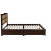 NicBex Full Size Wooden Platform Bed, Modern Storage Bed Frame with 2 Drawers and Rattan Headboard for Bedroom, Easy Assembly - 3 of 4