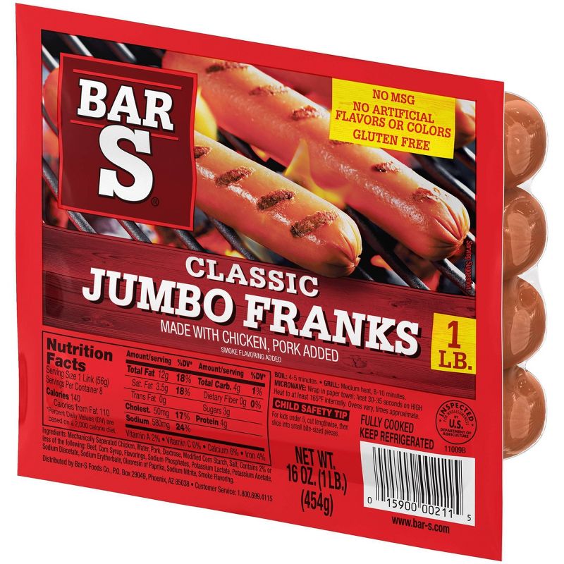 Bar-S Jumbo Franks - 16oz, 3 of 5
