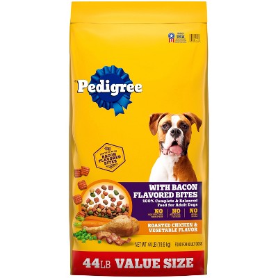 Pedigree Roasted Chicken Flavor with Bacon Bites Adult Dry Dog Food
