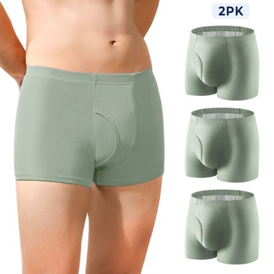 CARER 3pk Incontinence Boxer for Men Bladder Leak Protection Washable Reusable - 8oz Heavy Absorbency