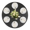 Orchid+Maye Dining Table Set, 52'' Oak Solid Wood Round Table with 6 Dining Chairs King Louis Back and Natural Wood Legs for 6 - Maison Boucle - 4 of 4