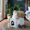 PureWags Cat Cube House with Reversible Cushions and Fluffy Hanging Ball, Foldable Cat Condo, Large Cave Bed for Indoor Cats, Rabbits and Puppies - 3 of 4