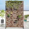 72" H×47"W Dovelina Black Metal Planter Box with Trellis Privacy Screen for Café Patio,Garden & Balconies - 2 of 4