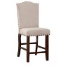NicBex Set of 2 Dining Chair Modern Upholstered Cushion Seats Accent Chair Dining Room Furniture Nailheads Trim Chair,Beige - 4 of 4