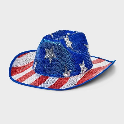 Americana Cowboy Hat - Red/White/Blue
