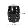 PAGED Modern Round Outdoor Side Table,16.54 inch Iron Patio End Tables for Backyard,Pool, Indoor Companion,Durable and Stable - 3 of 4