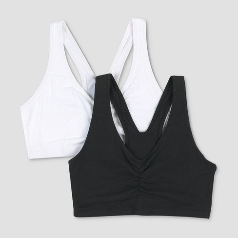 Hanes Women's Comfort Flex Fit Stretch Cotton Bra 2pk H570 - White/black M  : Target