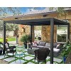 PURPLE LEAF Outdoor Louvered Pergola with Adjustable Metal Roof for Patio Pergola - 3 of 4