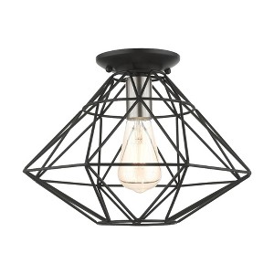 Livex Lighting Geometric 1 - Light Flush Mount in  Black - 1 of 1