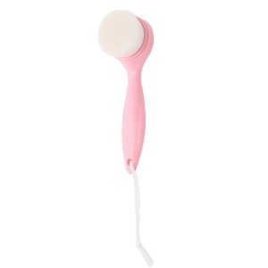 Unique Bargains Soft ABS PBT Wool Facial Cleansing Brush with Long Handle 1 Pc - 1 of 4