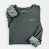 Simply Sage Market Embroidered Merry Typewriter Lightweight Garment Dyed Sweatshirt - 2 of 4