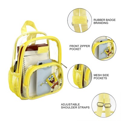 SpongeBob SquarePants Open Arms Clear 10" Adult Mini Backpack — фото 3