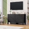 6-Drawer Dresser for Bedroom, Modern Tall Dresser Organizer with Storage Drawers, Sturdy Wooden Chest for Entryway, Hallway, Home Office - 3 of 4