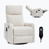 Ridstar Fabric Massage Accent Chair with Rocking & Swivel Function for Living Room-Beige - 3 of 4