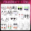 Bulk Halloween Earring Set - 36 Pairs Lightweight Acrylic Dangle Earrings with Ghost, Pumpkin & Skeleton Designs - 2 of 4