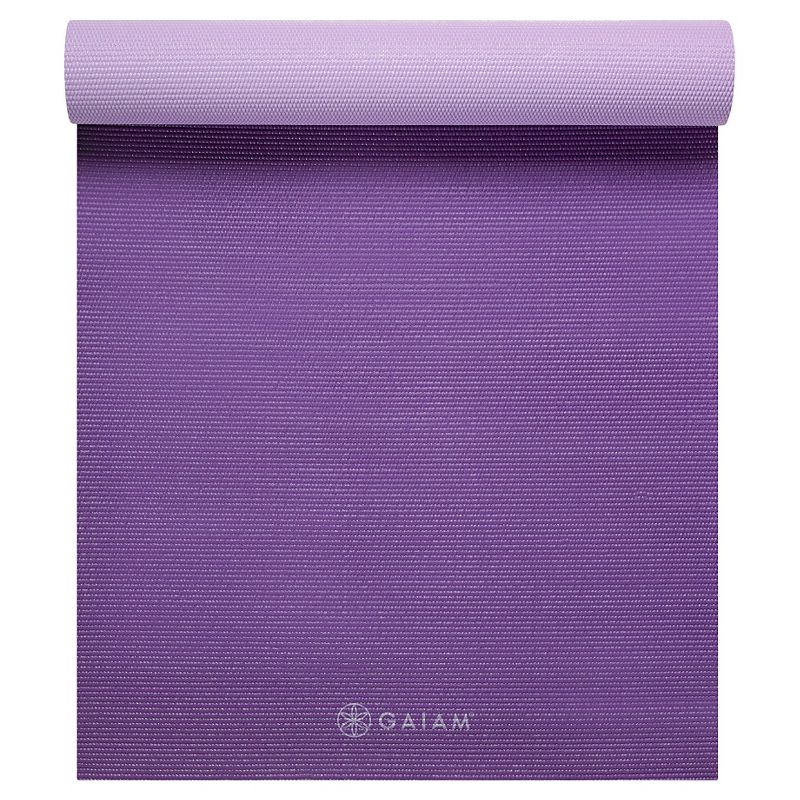 Gaiam 2-Color Premium Yoga Mat - Plum Jam (6mm), 1 of 4