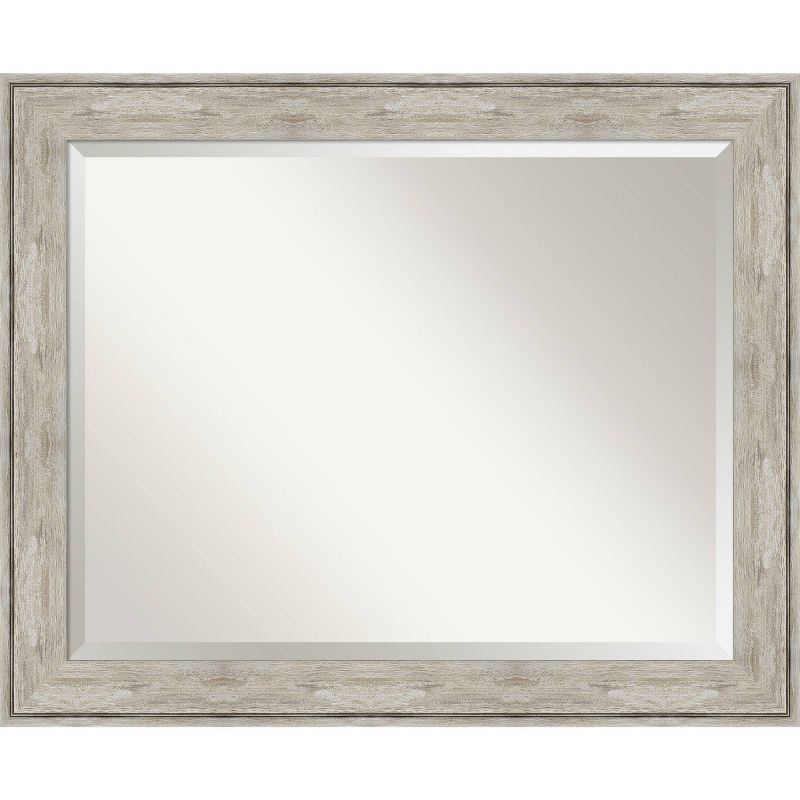33&#34; x 27&#34; Crackled Metallic Framed Wall Mirror Silver - Amanti Art, 1 of 9