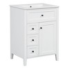 JUJABU 24" Modern Vanity with Sink, 3 Drawers & Adjustable Storage for Small Bathrooms - 2 of 4