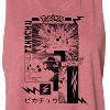 Women's Pokémon Pikachu Manga Graphic Racerback Tank - Heather Mauve - Small - 2 of 3
