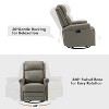 Irene 30.5" Wide Genuine Leather Manual Recliner with Rolled Arms Set of 2| ARTFUL LIVING DESIGN - 3 of 4