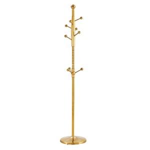 Cesicia 72" Modern Stainless Steel Coat Rack, Solid Wood Reinforcement At The Bracket, Detachable Bracket - 1 of 4