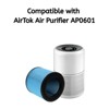 Nispira AP0601 2-in-1 True HEPA Filter Replacement for AirTok Air Purifier AP0601-RF | Remove Particle Size down to 0.1 microns | 4 Packs - 3 of 4