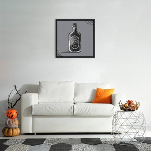 Amanti Art 22"x22" Haunted Halloween VII by Hm Design Framed Canvas Wall Art Print - 1 of 4
