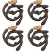 Saro Lifestyle Orchid Design Twigs Napkin Rings (Set of 4) - 2 of 4