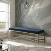 Meridian Furniture,Valley Chenille Fabric Bench - 2 of 4