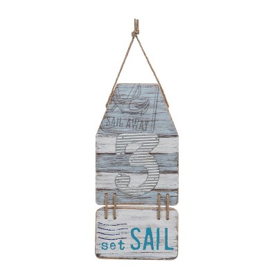 Beachcombers Sail Away No Buoy Wall Hanging Composite 7.4 x 1.25 x 15.78 Inches.