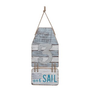 Beachcombers Sail Away No Buoy Wall Hanging Composite 7.4 x 1.25 x 15.78 Inches. - 1 of 2