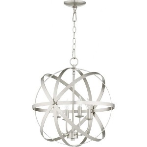 Quorum Lighting Celeste 4-Light Chandelier, Satin Nickel, 4 Lights, 19 Width, 21 Height - 1 of 1