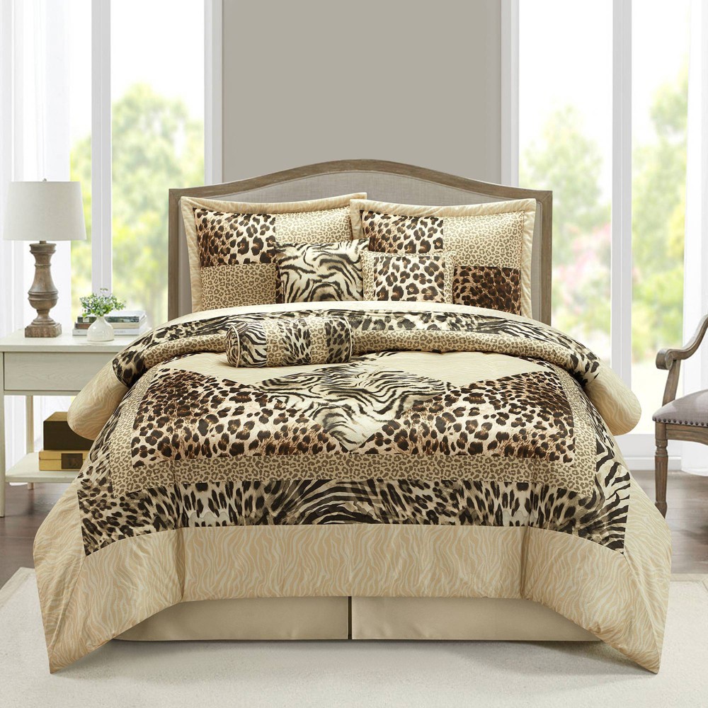 Photos - Bed Linen Nanshing 7pc California King Tucson Comforter Set Gold