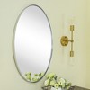 TEHOME Javell Oval Stainless Steel Framed Wall Mounted Bathroom Vanity Mirror - 3 of 4