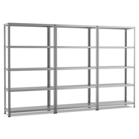 Yaheetech 5-Tier Utility Storage Shelves Garage Metal Shelving Unit, Black