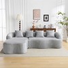 L-Shaped Full Compression Sectional Sofa, 4-Seater Modular Chenille Couch with Curved Chaise, Modern Living Room Furniture-Koiai - 2 of 4