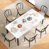 79" Large Industrial Dining Room Table for 6-8 People Rectangular Wood Kitchen Table Modern Farmhouse Dining Table with Heavy Duty Metal Legs - 3 of 4