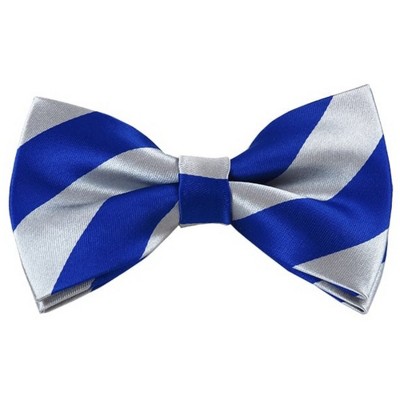 Men's 2.75 W And 4.75 L Inch With Pre-Tied College Stripe Bowtie